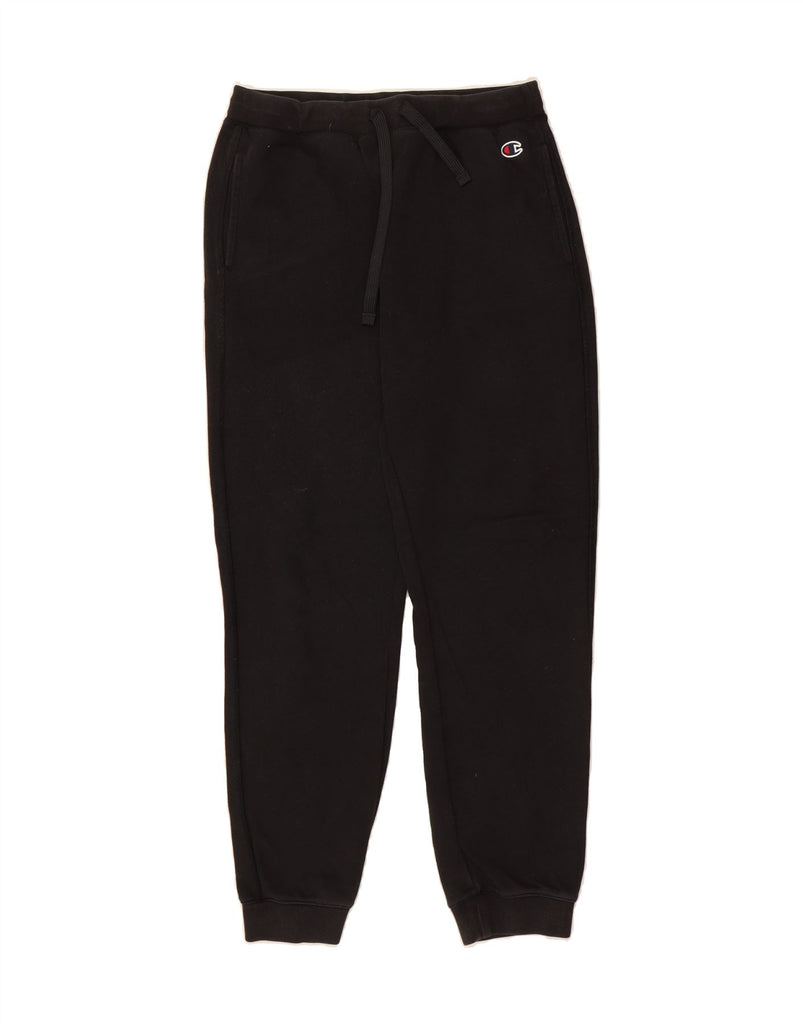 CHAMPION Womens Tracksuit Trousers Joggers UK 12 Medium Black Cotton Vintage Champion and Second-Hand Champion from Messina Hembry 