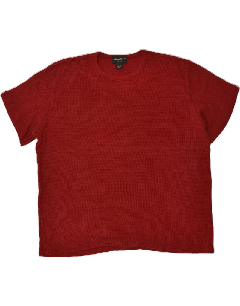 EDDIE BAUER Mens Tall T-Shirt Top XL Red Cotton | Vintage Eddie Bauer | Thrift | Second-Hand Eddie Bauer | Used Clothing | Messina Hembry 