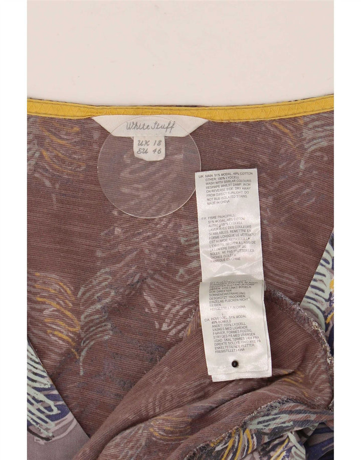 White Stuff Womens 3/4 Sleeve Blouse Top UK 18 XL Multicoloured Floral
