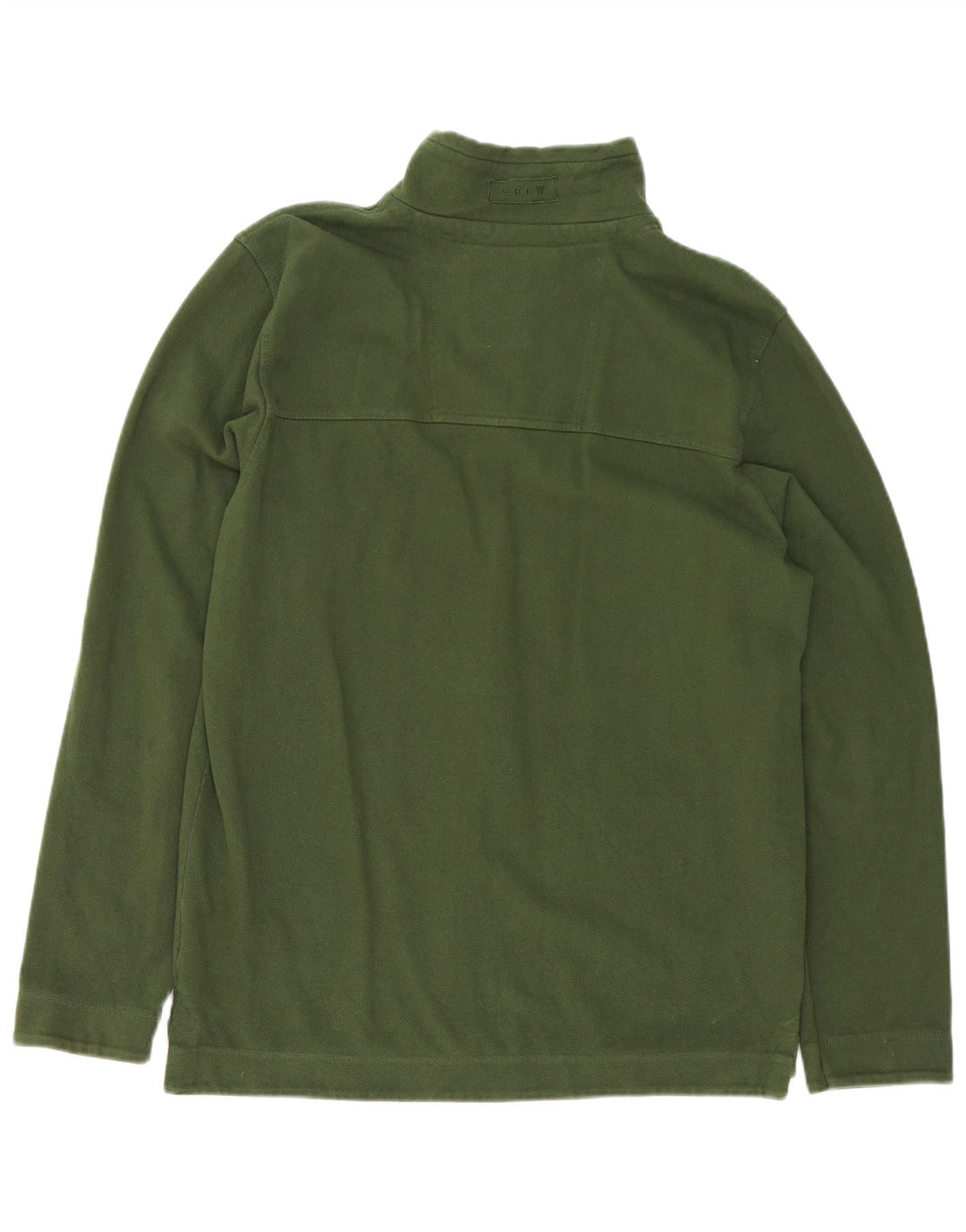 Crew Clothing Mens Zip Neck Sweatshirt Jumper Medium Green Cotton