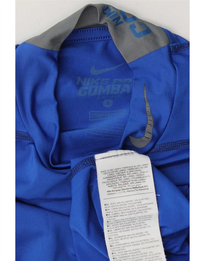 Nike Mens Dri Fit Top Long Sleeve Small Blue Polyester