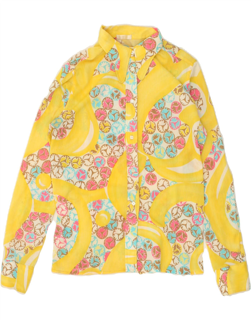 VINTAGE Womens Shirt EU 40 Medium Yellow Paisley | Vintage Vintage | Thrift | Second-Hand Vintage | Used Clothing | Messina Hembry 