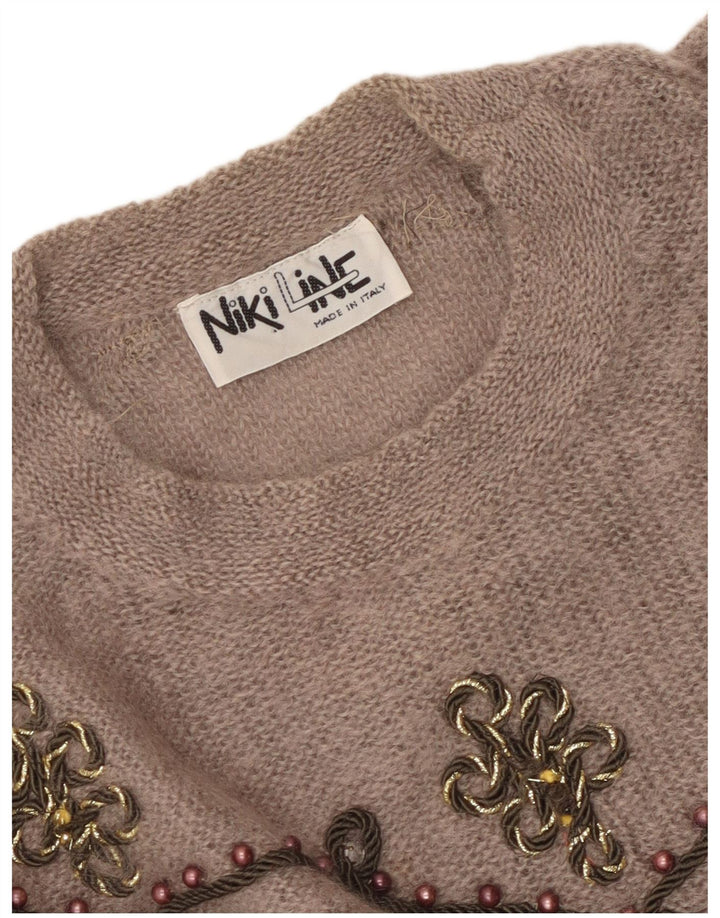 Niki Line Womens Crew Neck Jumper Sweater UK 16 Large Grey
