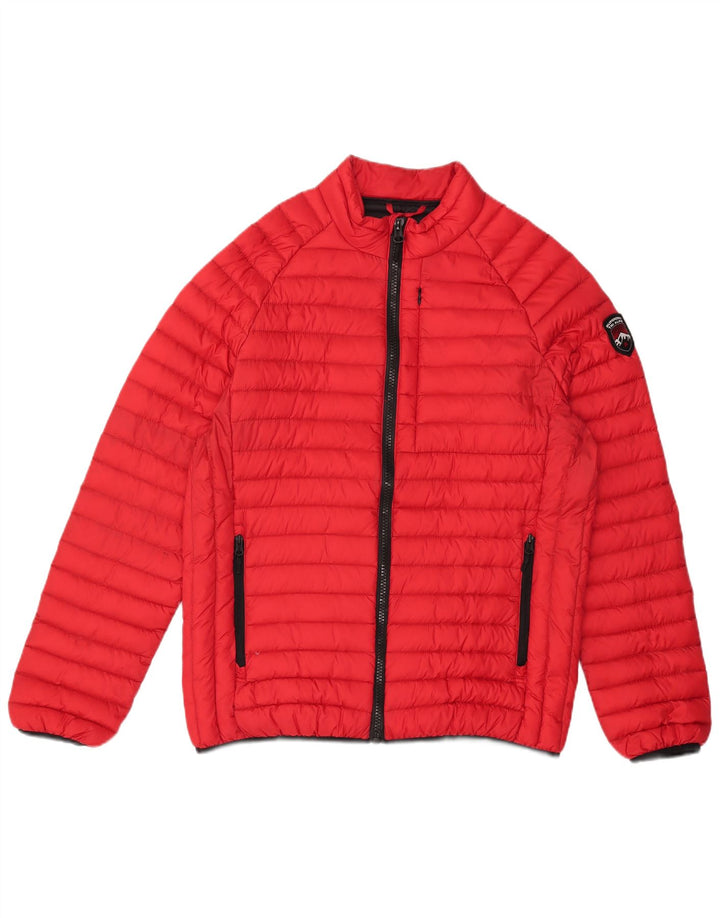 Superdry Mens Padded Jacket UK 44 2XL Red Nylon