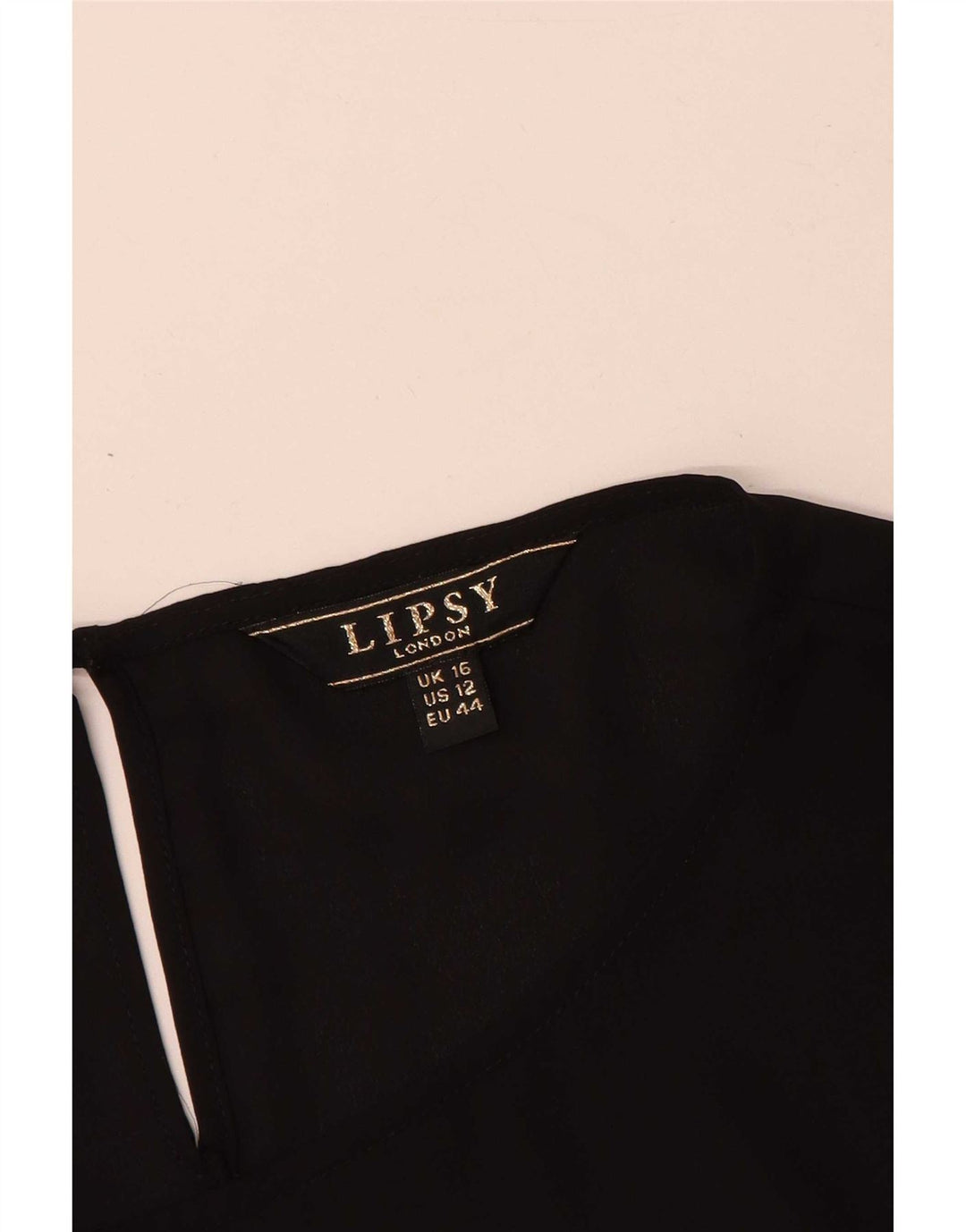 Lipsy Womens Long Sleeve Blouse Top UK 16 Large Black Polyester