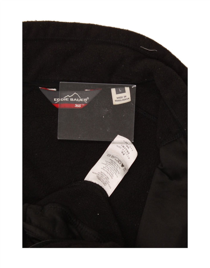EDDIE BAUER Womens Fleece Jacket UK 16 Large Black Colourblock Polyester Vintage Eddie Bauer and Second-Hand Eddie Bauer from Messina Hembry 
