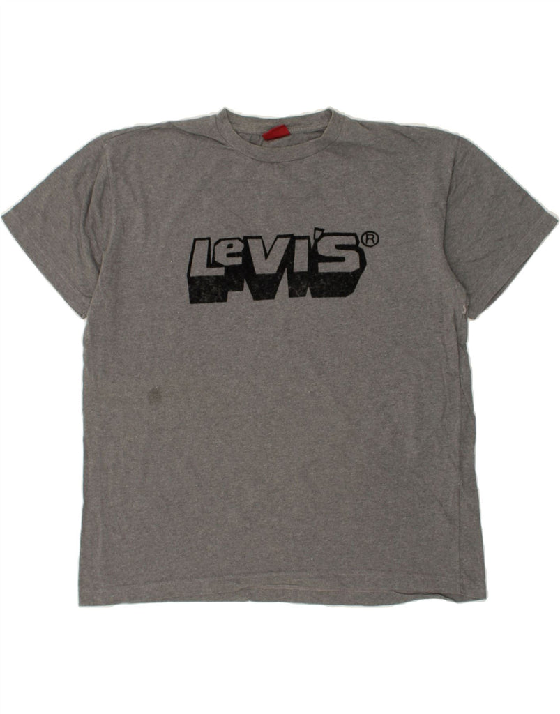 LEVI'S Mens Graphic T-Shirt Top Large Grey Cotton | Vintage Levi's | Thrift | Second-Hand Levi's | Used Clothing | Messina Hembry 