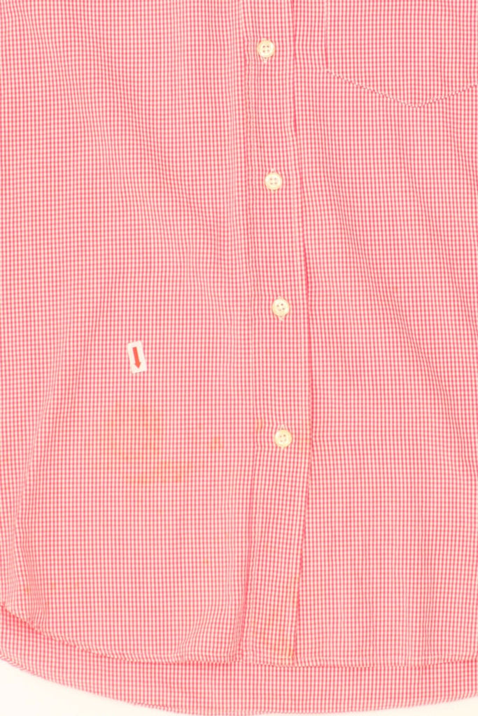 BENETTON Womens Shirt UK 20 2XL Red Gingham Cotton | Vintage Benetton | Thrift | Second-Hand Benetton | Used Clothing | Messina Hembry 