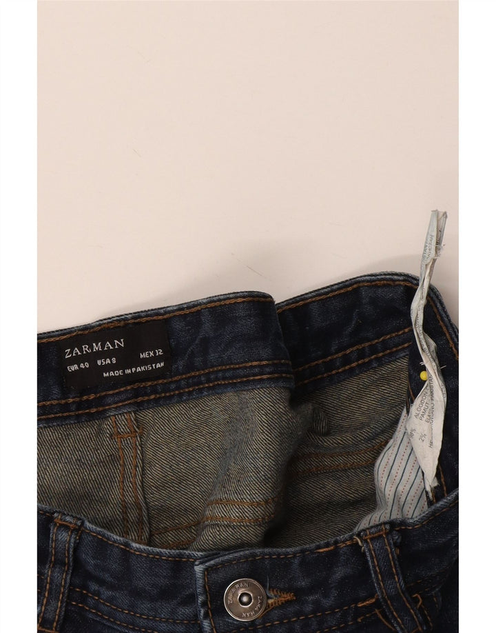 Zara Mens Slim Jeans EU 40 Medium W32 L29 Navy Blue Cotton