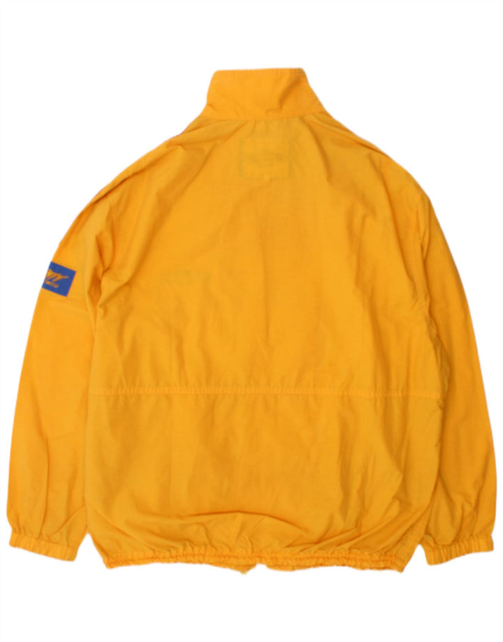 Mito Mens Tracksuit Top Jacket Large Yellow Colourblock Cotton