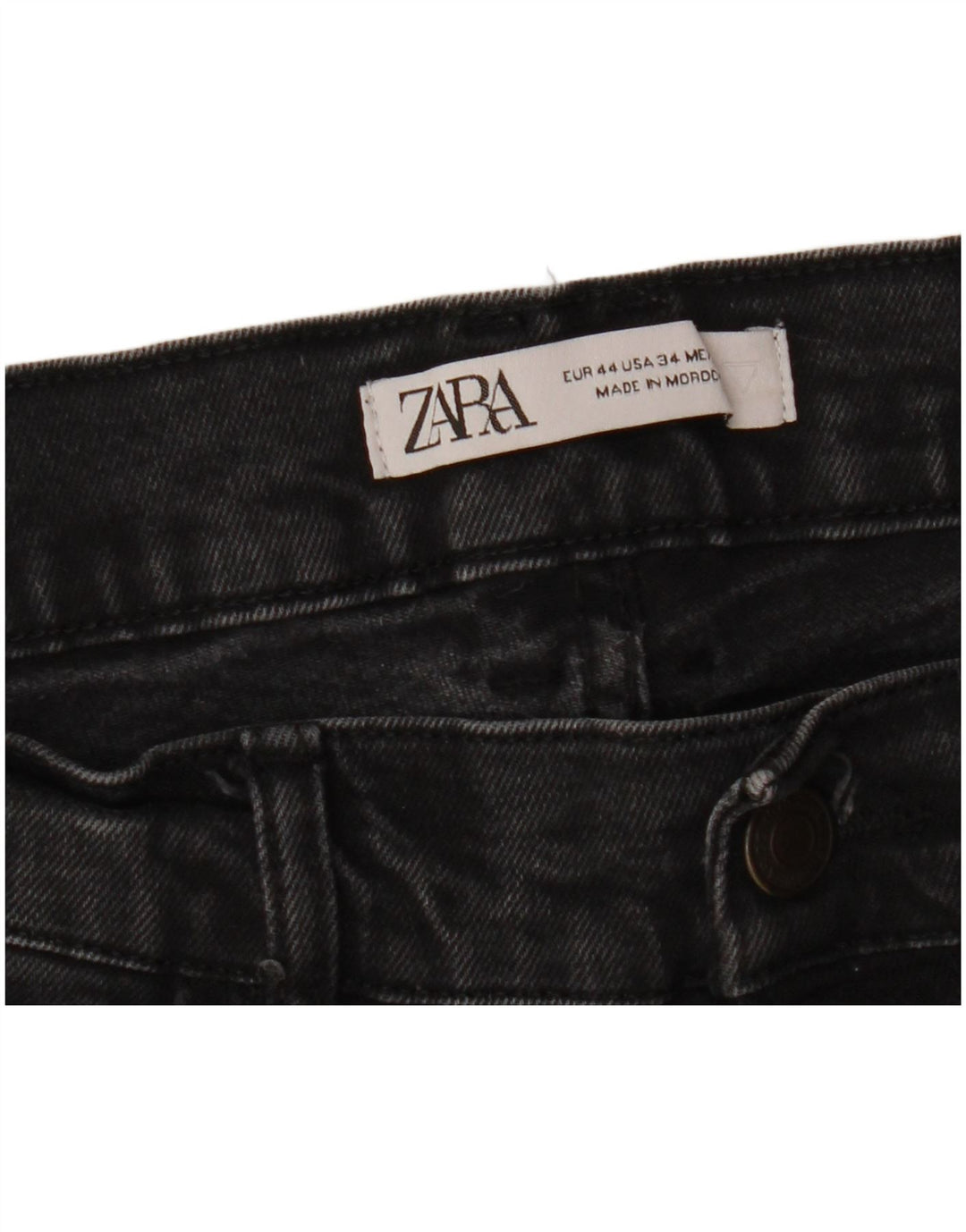 ZARA Mens Skinny Jeans EU 44 Large W34 L30 Black