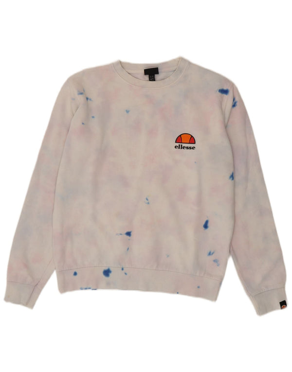 Ellesse Womens Oversized Sweatshirt Jumper UK 8 Small Multicoloured Tie Dye