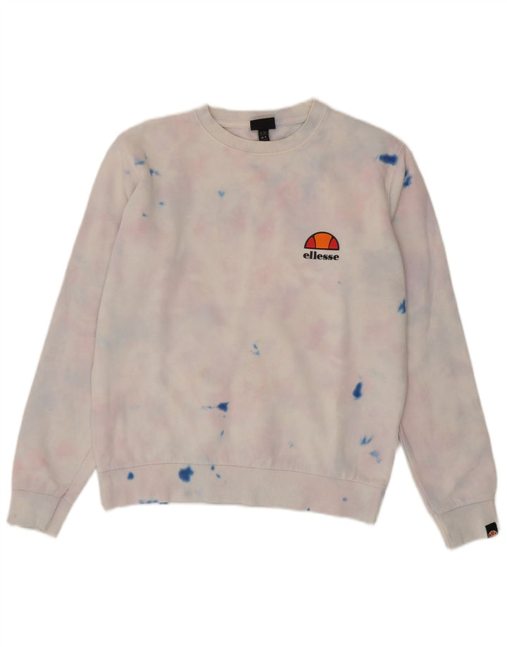 Ellesse Womens Oversized Sweatshirt Jumper UK 8 Small Multicoloured Tie Dye