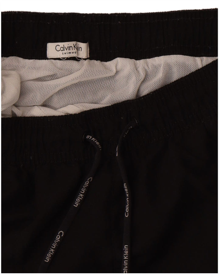 Calvin Klein Mens Graphic Swimming Shorts Small  Black Colourblock