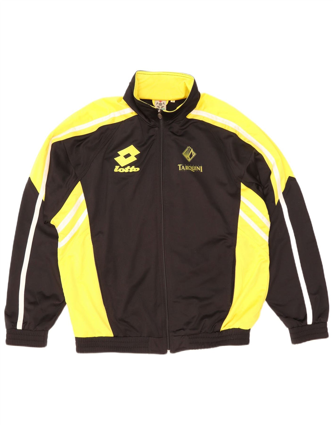 Lotto Mens Tracksuit Top Jacket Large Black Colourblock Polyester