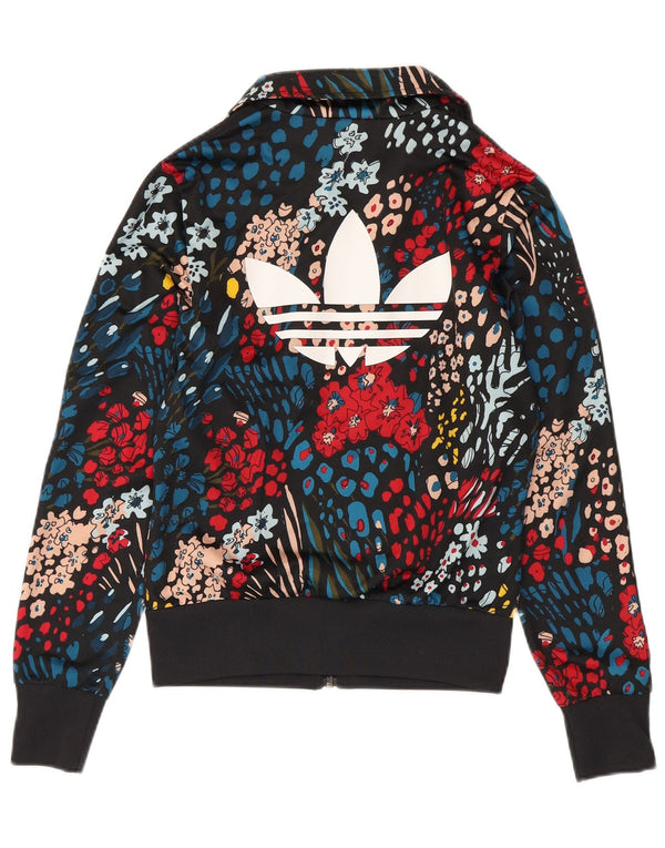 Adidas Womens 3D Arc Tracksuit Top Jacket UK 8 Small Multicoloured Floral