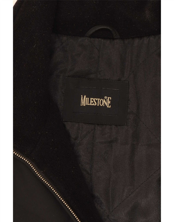 Milestone Mens Windbreaker Jacket EU 54 2XL Black Polyester