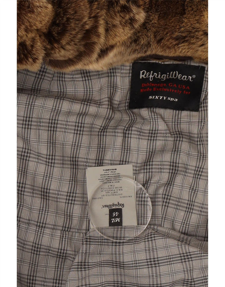 Refrigiwear Womens Hooded Padded Coat IT 46 Large Brown Polyester