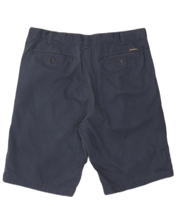 EDDIE BAUER Mens Legend Chino Shorts W36 Large Navy Blue Cotton