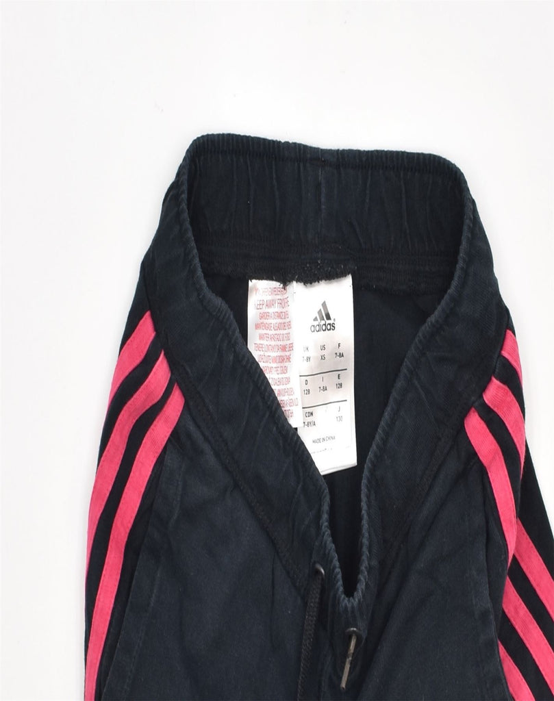 ADIDAS Girls Capri Tracksuit Trousers 7-8 Years Black Cotton | Vintage | Thrift | Second-Hand | Used Clothing | Messina Hembry 