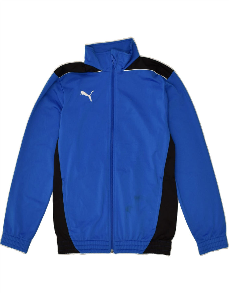 PUMA Girls Tracksuit Top Jacket 11-12 Years Large Blue Polyester | Vintage Puma | Thrift | Second-Hand Puma | Used Clothing | Messina Hembry 