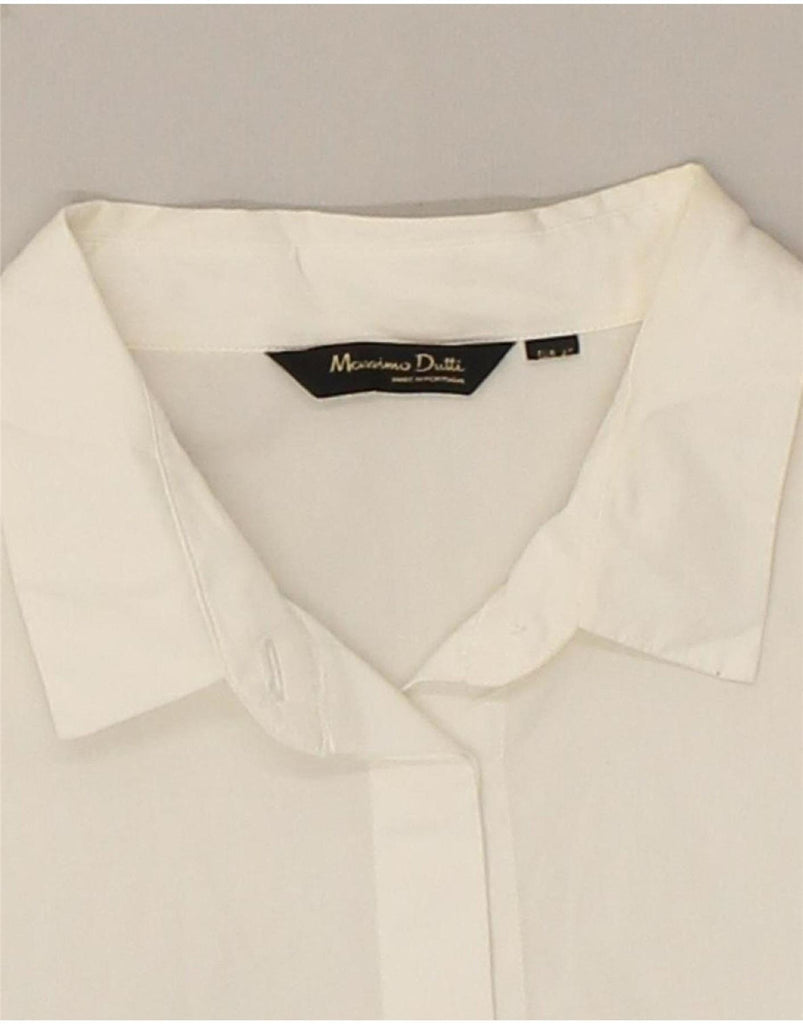 MASSIMO DUTTI Womens Shirt UK 16 Large White Cotton Vintage Massimo Dutti and Second-Hand Massimo Dutti from Messina Hembry 