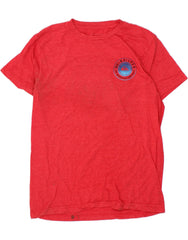 QUIKSILVER Mens Regular Fit Graphic T-Shirt Top Medium Red Cotton