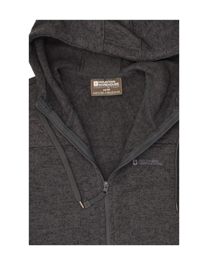 MOUNTAIN WAREHOUSE Mens Zip Hoodie Sweater XS Grey Flecked Polyester | Vintage Mountain Warehouse | Thrift | Second-Hand Mountain Warehouse | Used Clothing | Messina Hembry 