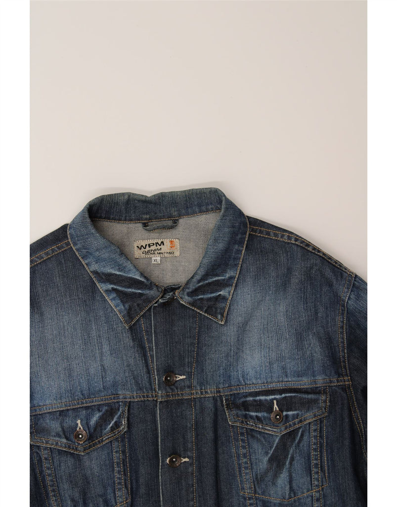 WPM Mens Denim Jacket UK 42 XL Navy Blue Cotton Vintage WPM and Second-Hand WPM from Messina Hembry 