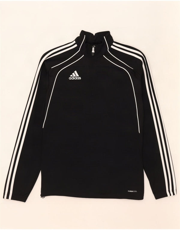 Adidas Mens Climacool Zip Neck Pullover Tracksuit Top UK 38/40 Medium Black