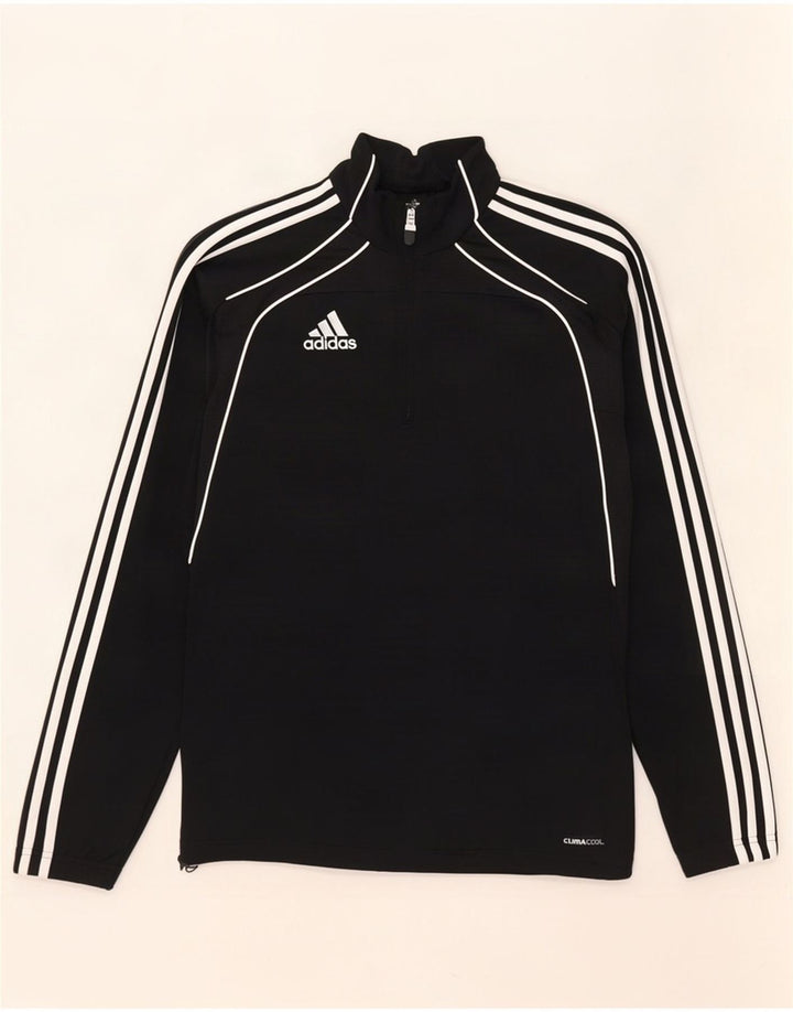 Adidas Mens Climacool Zip Neck Pullover Tracksuit Top UK 38/40 Medium Black