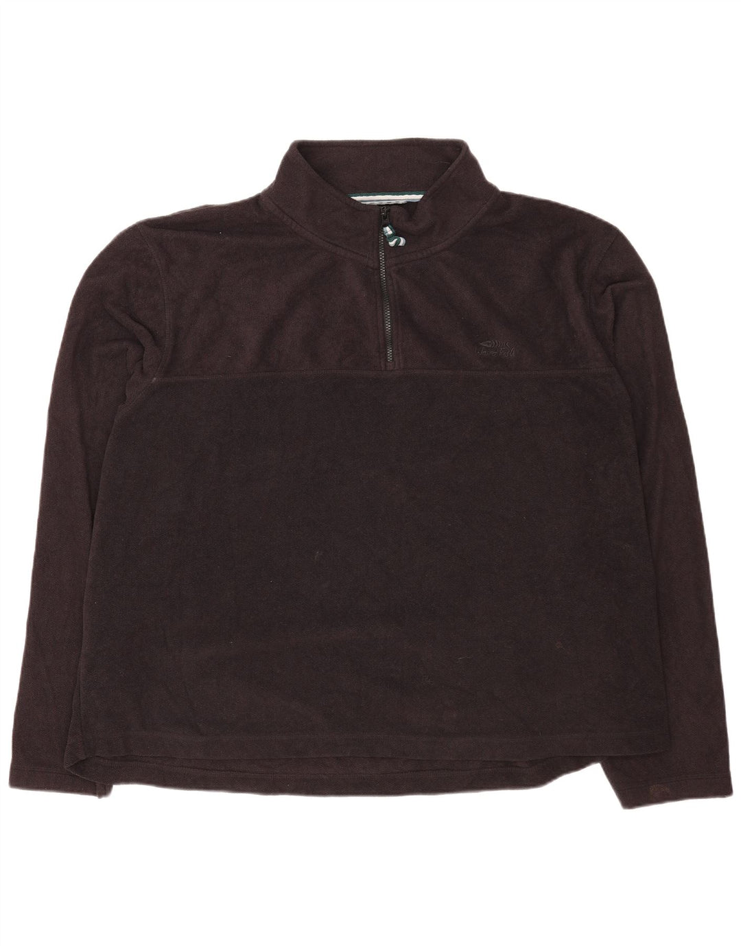 Weird Fish Mens Zip Neck Sweatshirt Jumper 5XL Black Polyester