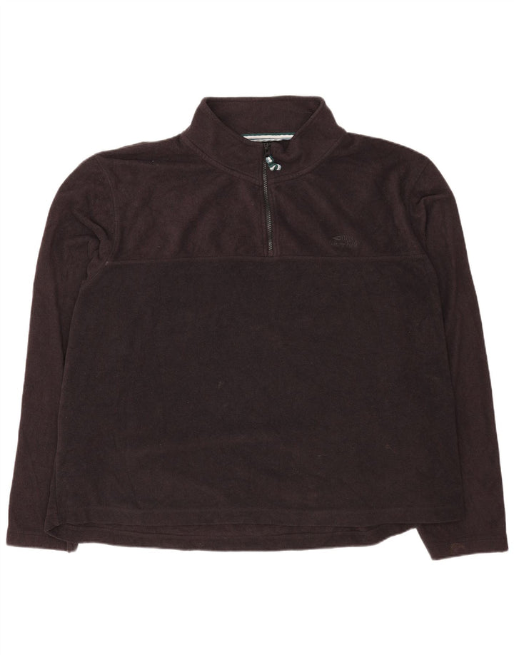 Weird Fish Mens Zip Neck Sweatshirt Jumper 5XL Black Polyester