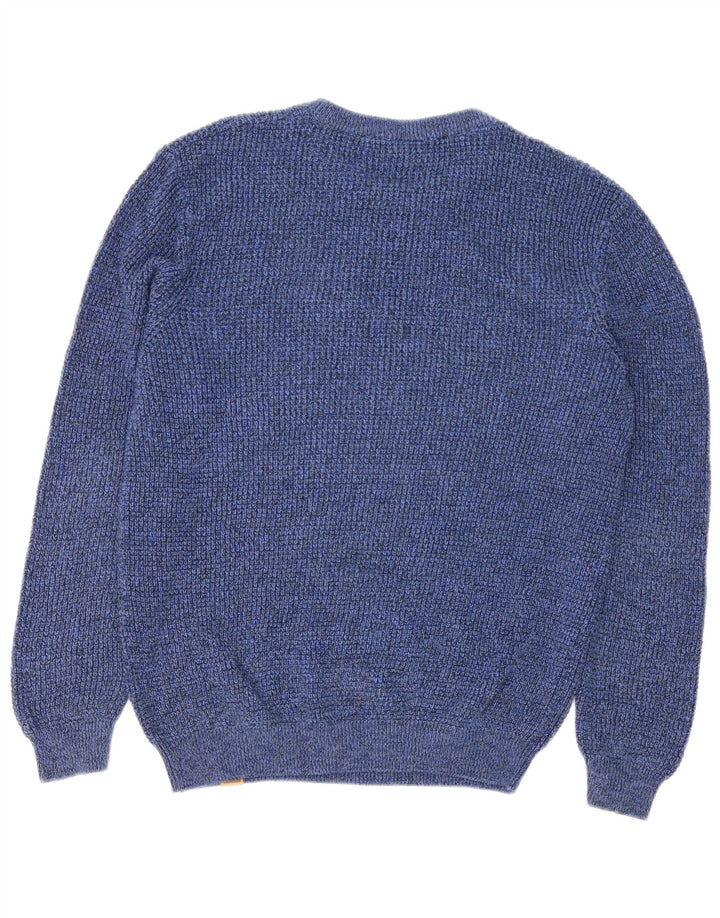 Timberland Mens Crew Neck Jumper Sweater Medium Blue Cotton