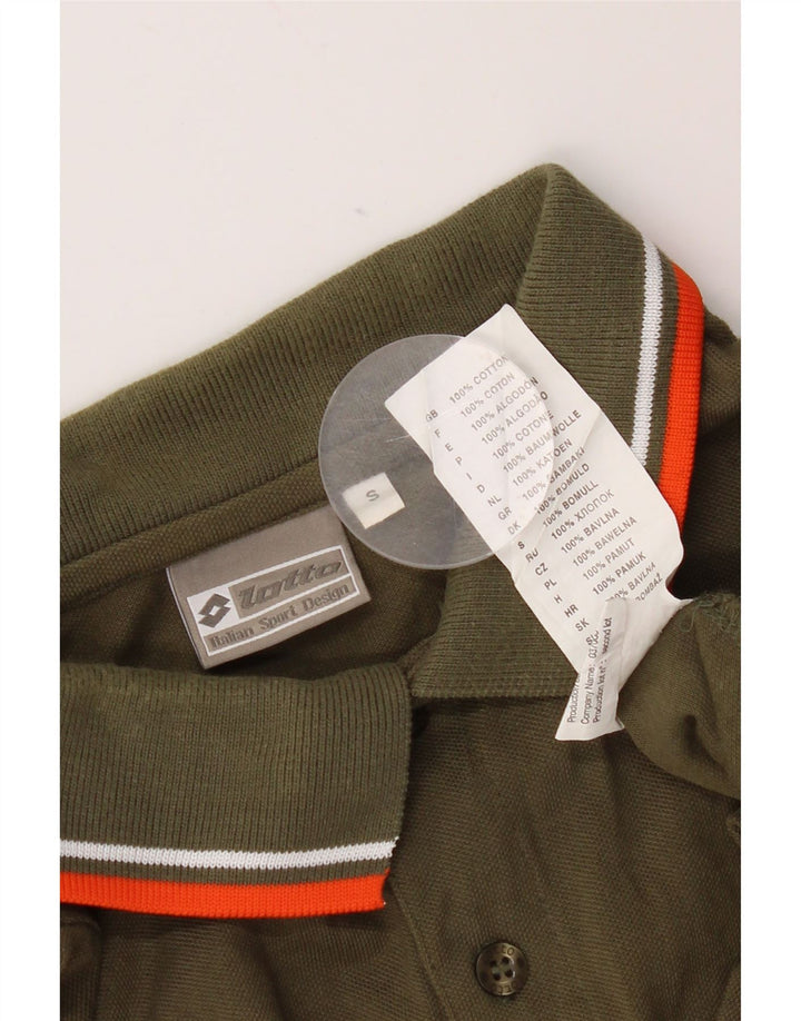 Lotto Mens Polo Shirt Small Khaki Cotton
