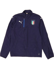 PUMA Boys Italia Graphic Tracksuit Top Jacket 15-16 Years Navy Blue