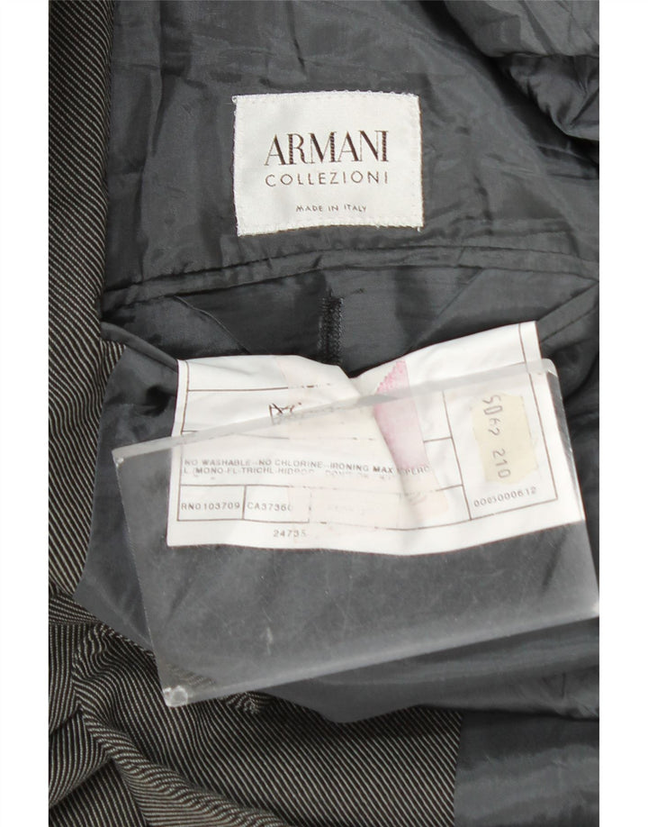 Armani Collezioni Mens 3 Button Blazer Jacket IT 50 Medium Grey Wool