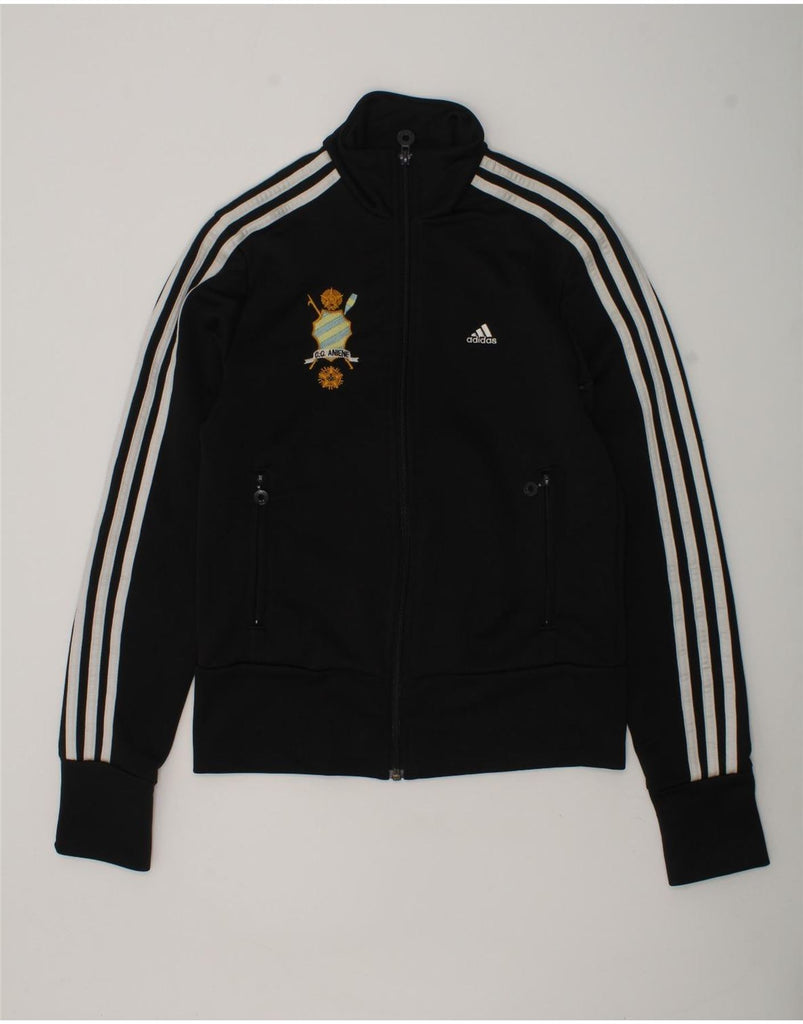 ADIDAS Boys Tracksuit Top Jacket 9-10 Years Black Polyester | Vintage Adidas | Thrift | Second-Hand Adidas | Used Clothing | Messina Hembry 