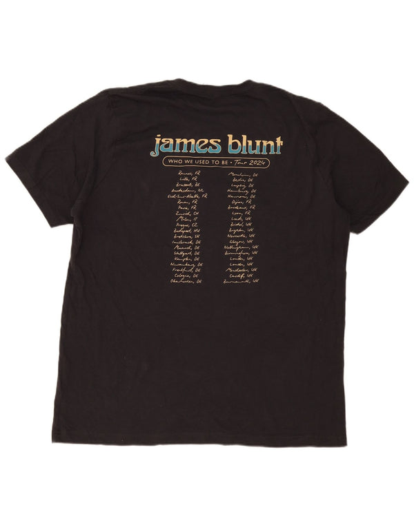 Bella Canvas Mens James Blunt Graphic T-Shirt Top XL Black Cotton Music