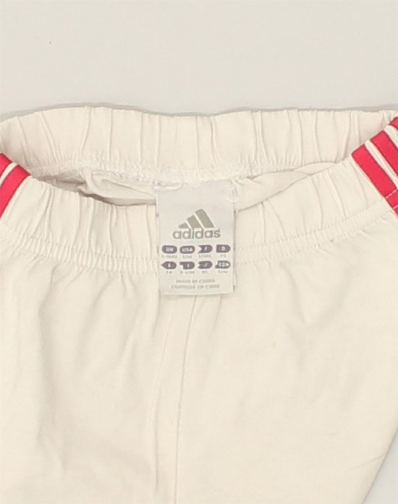 ADIDAS Baby Girls Sport Shorts 6-9 Months Off White | Vintage Adidas | Thrift | Second-Hand Adidas | Used Clothing | Messina Hembry 