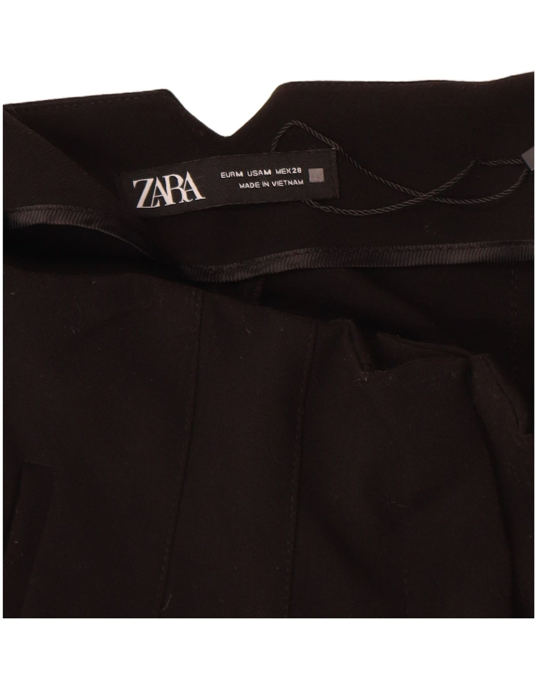 Zara Womens Tapered Chino Trousers Medium W28 L27 Black Polyester