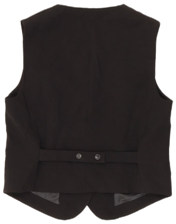 Zara Womens Waistcoat UK 14 Large Black Polyester