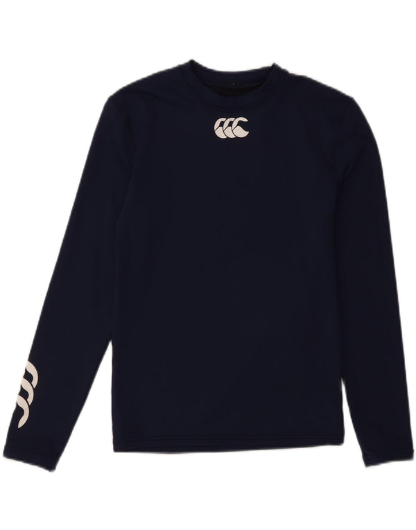 Canterbury Boys Graphic Top Long Sleeve 8-9 Years Large Navy Blue