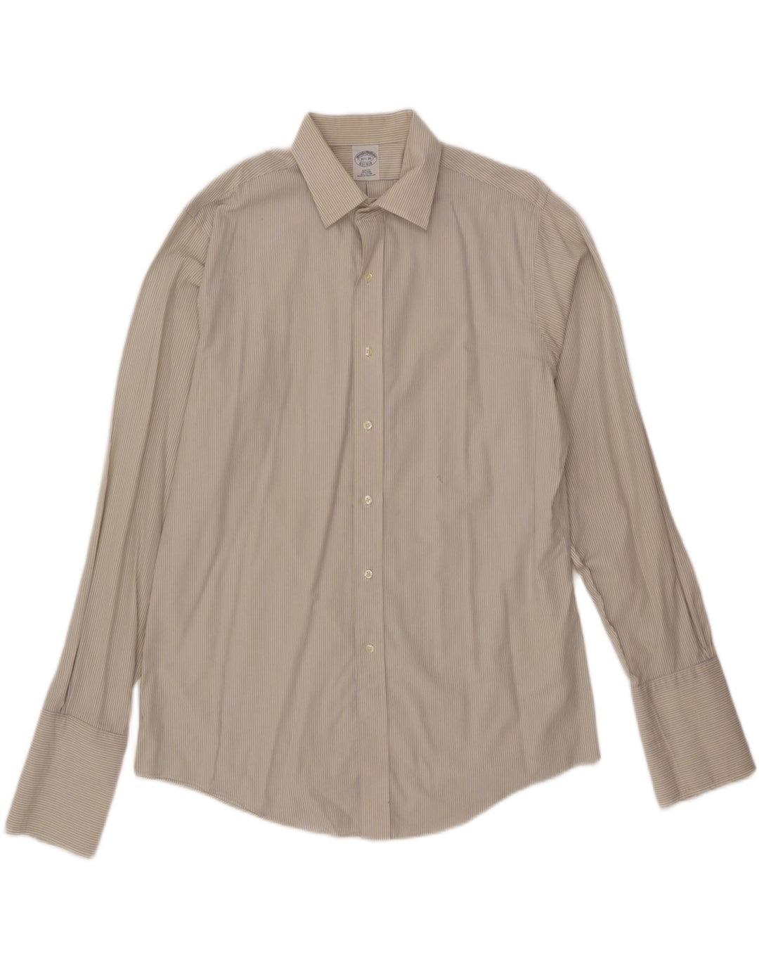 BROOKS BROTHERS Mens Formal Shirt Size 16 1/2 Large Grey Pinstripe Vintage Brooks Brothers and Second-Hand Brooks Brothers from Messina Hembry 