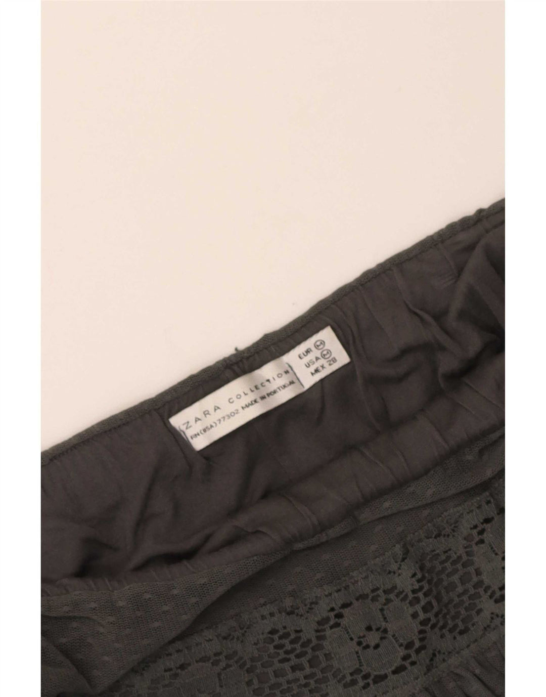 Zara Womens Pleated Skirt Medium W28 Grey Striped