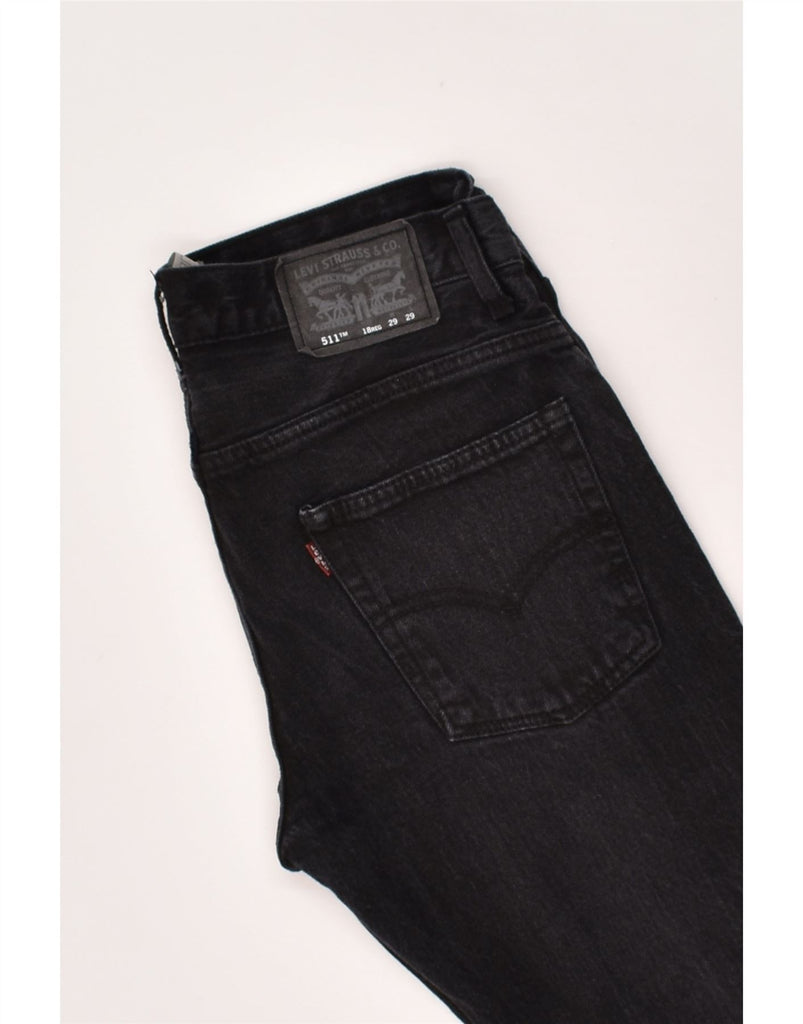 LEVI'S Girls 511 Slim Jeans 15-16 Years W29 L29 Black Cotton | Vintage Levi's | Thrift | Second-Hand Levi's | Used Clothing | Messina Hembry 