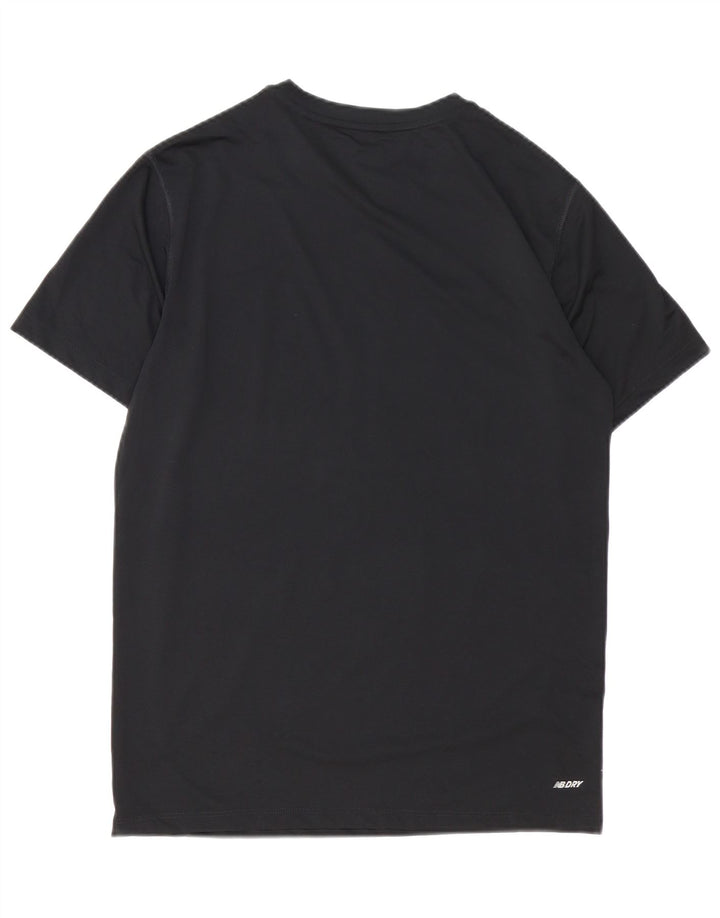 New Balance Mens Graphic T-Shirt Top Medium Black Polyester