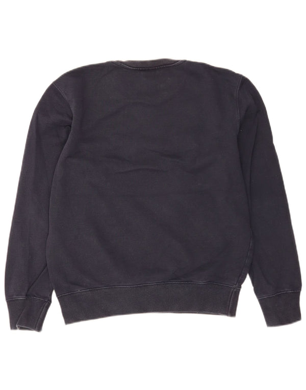 Champion Mens Graphic Sweatshirt Jumper Small Navy Blue Cotton