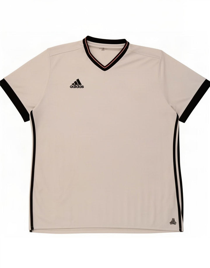 Adidas Mens Climalite T-Shirt Top 2XL White Colourblock Polyester