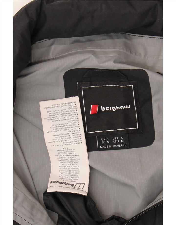 Berghaus Mens Hooded Rain Jacket UK 36 Small Black Colourblock Polyamide